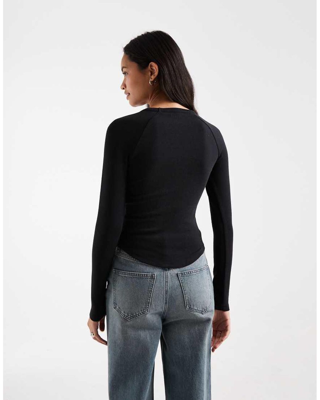Hollister Black Long Sleeve Crew Neck T-shirt