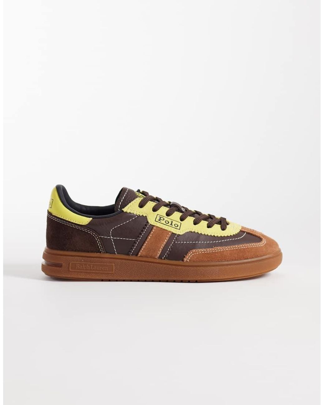 Polo Ralph Lauren Brown Lace Up Trainers