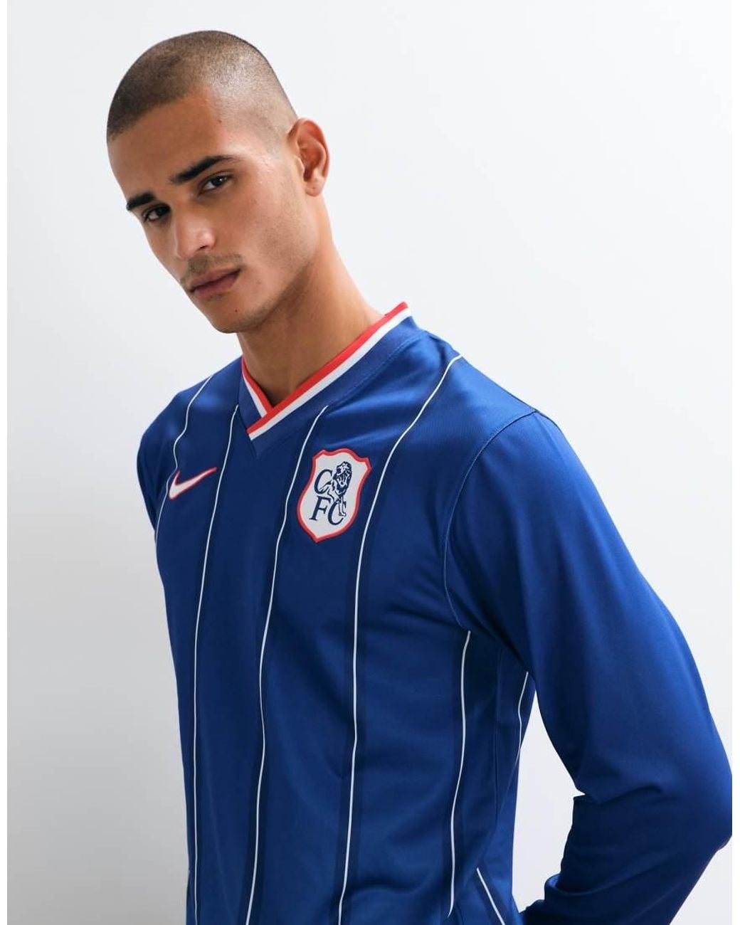 Nike Football Blue Chelsea Energy Long Sleeve Football Top On for men