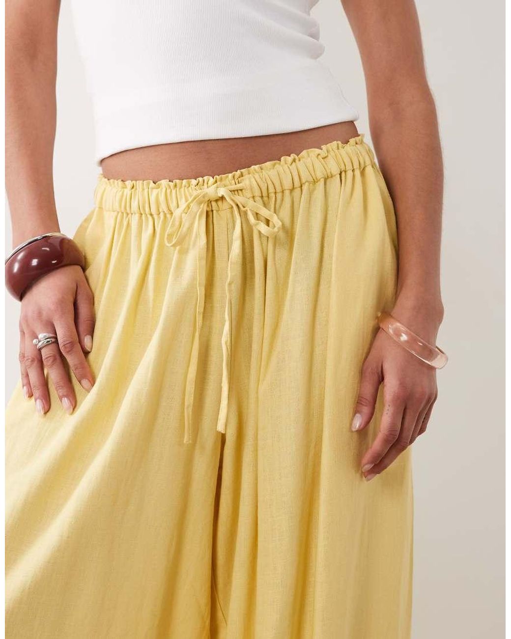 ASOS Yellow Pull On Balloon Trousers