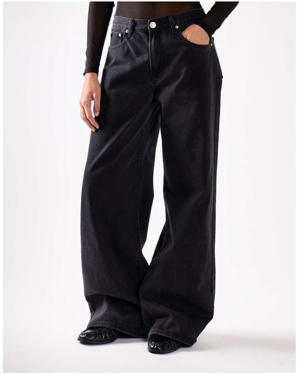 Glamorous Blue High Waist Wide Leg Jeans