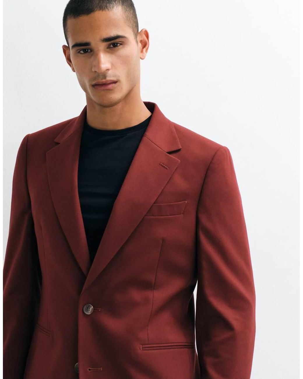 ASOS Red Slim Suit Blazer for men