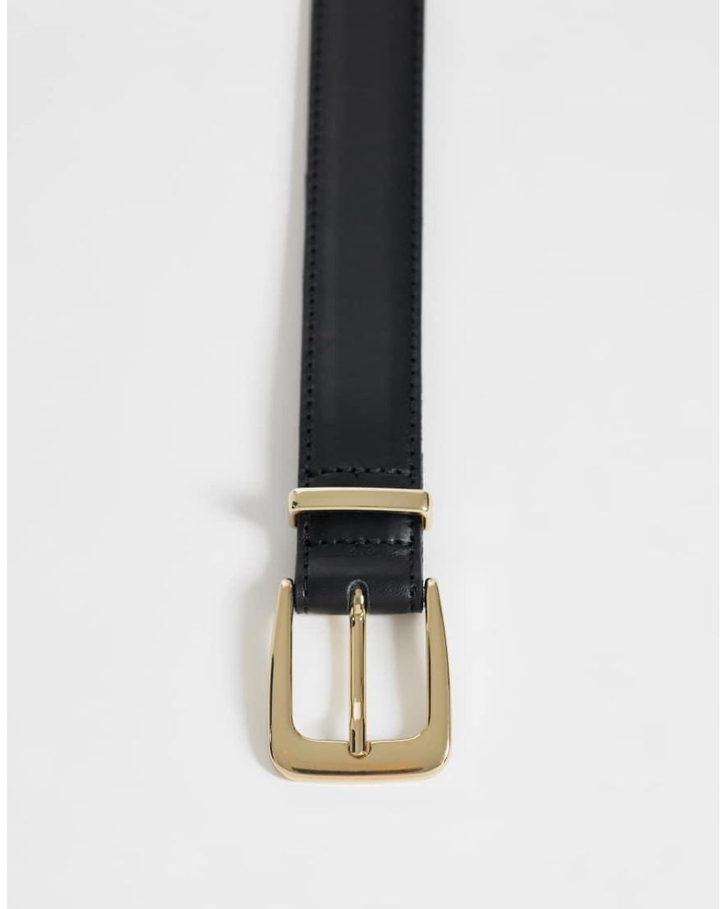 Mango White Classic Belt