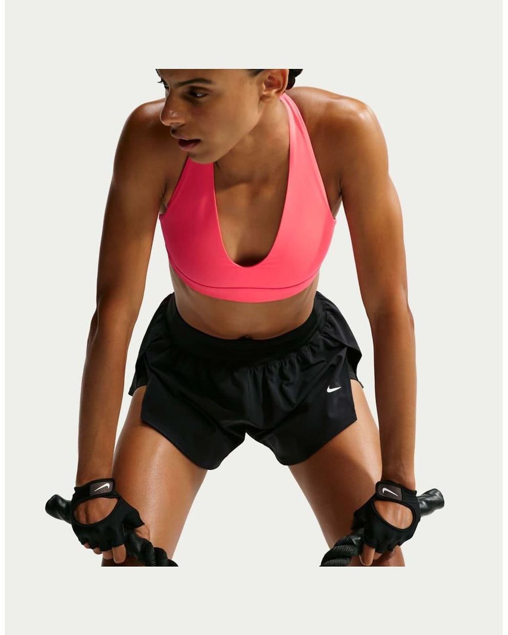 Nike Pink Indy Light-support Strappy Sports Bra