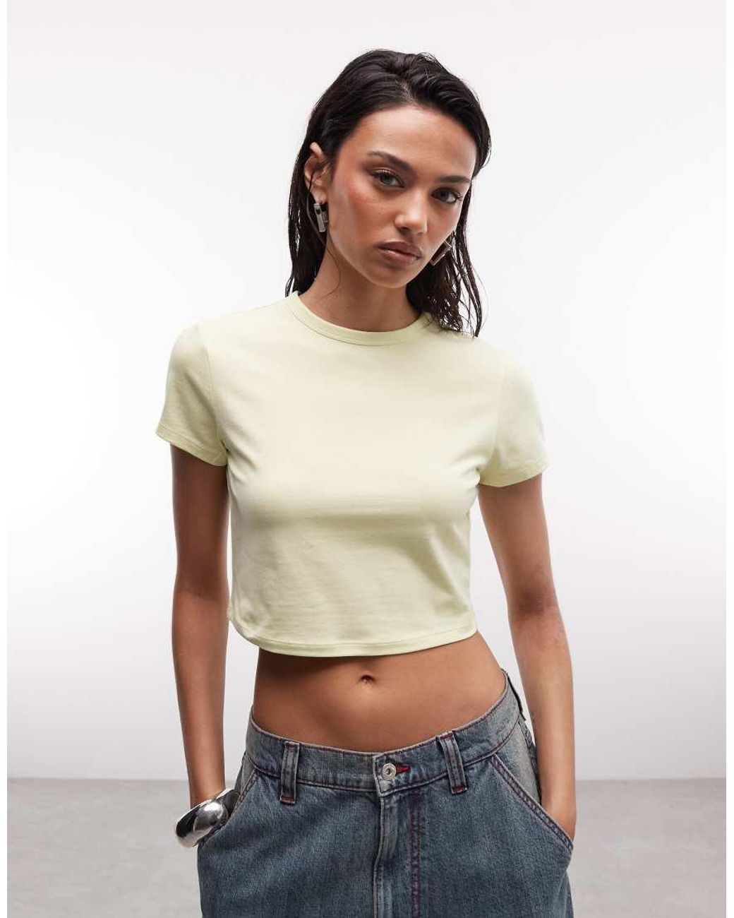 Collusion Natural Super Crop T-shirt