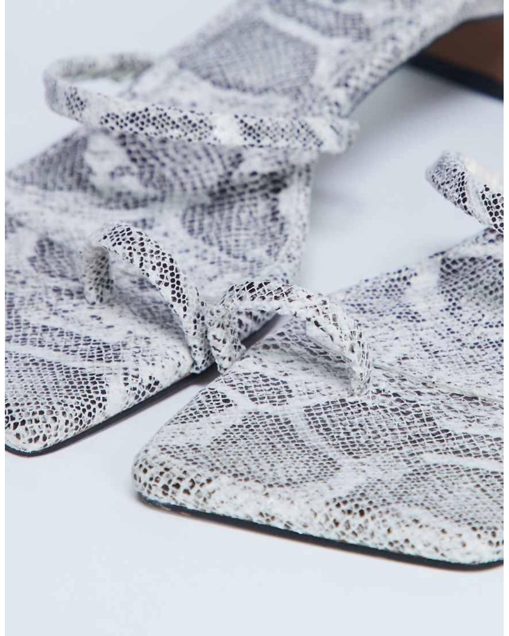 TOPSHOP White Ivy Mid Heeled Sandals