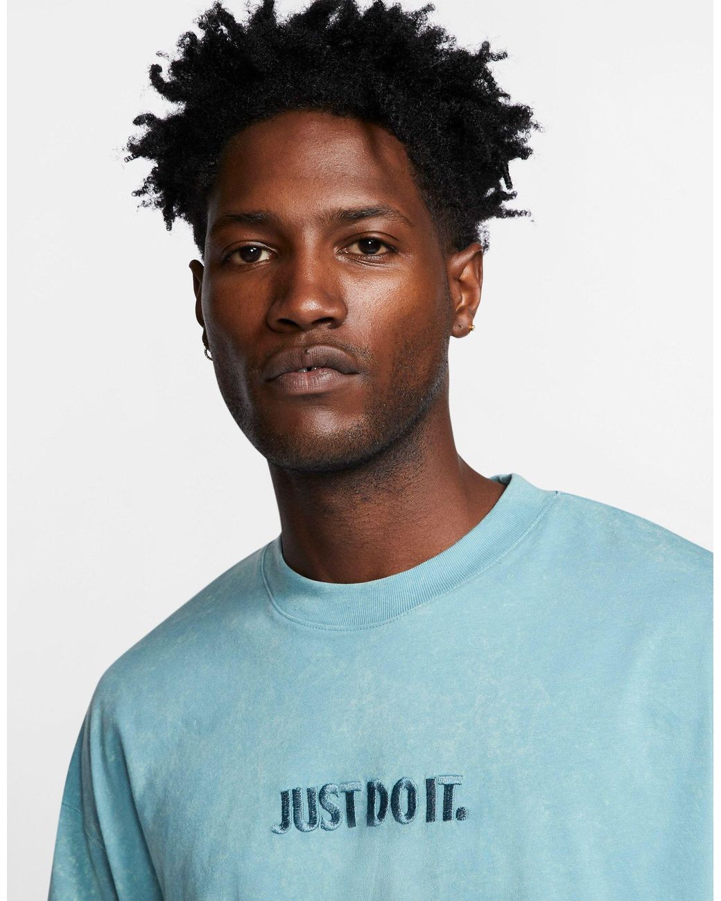 Nike Just Do It Washed T shirt in Blue for Men Lyst