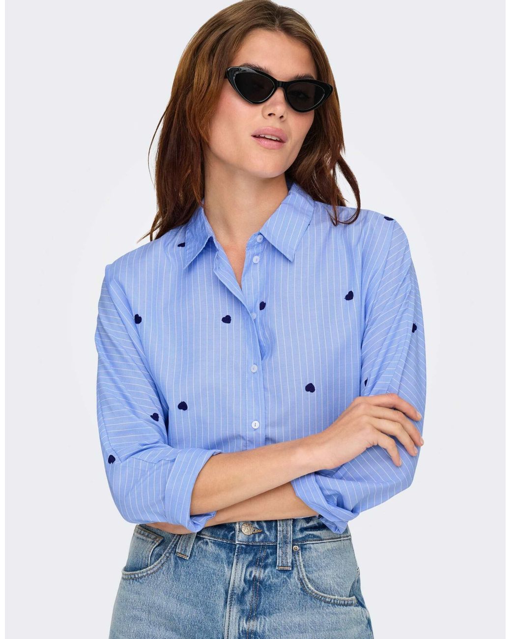 ONLY Blue – hemdbluse