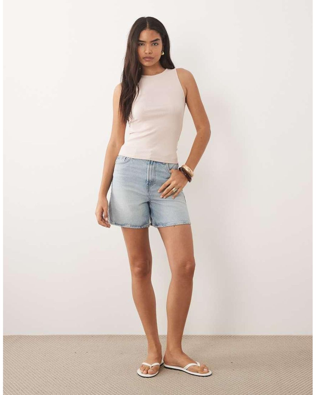 Mango Pink Cotton Mix Tank Top