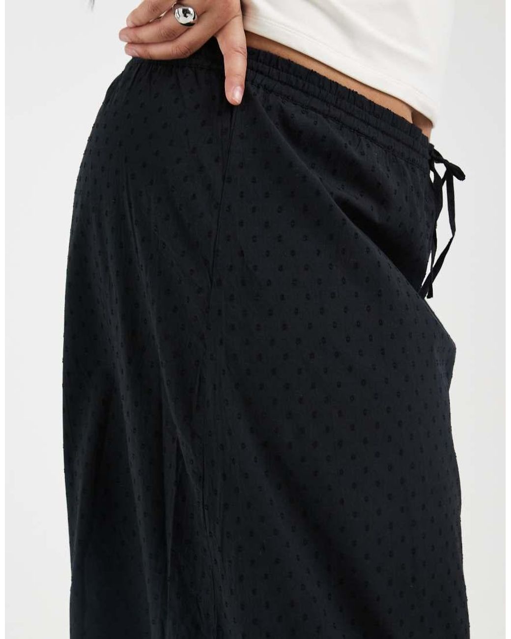 Vero Moda White Textured Boho Maxi Skirt