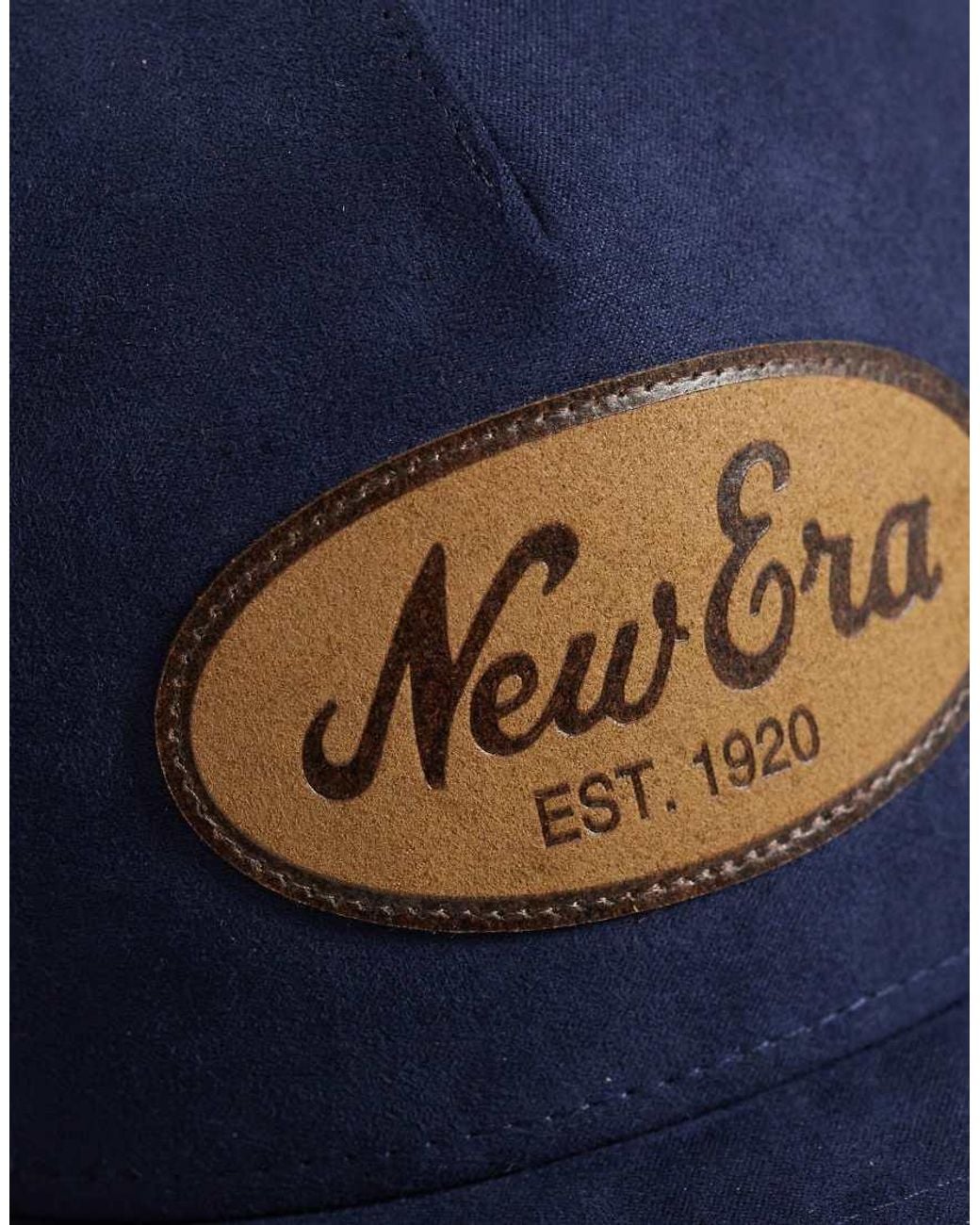 KTZ Blue 9Forty Script Logo Patch Faux Suede Cap