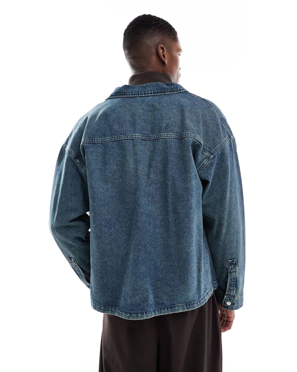 Jack & Jones Blue Boxy Denim Jacket for men