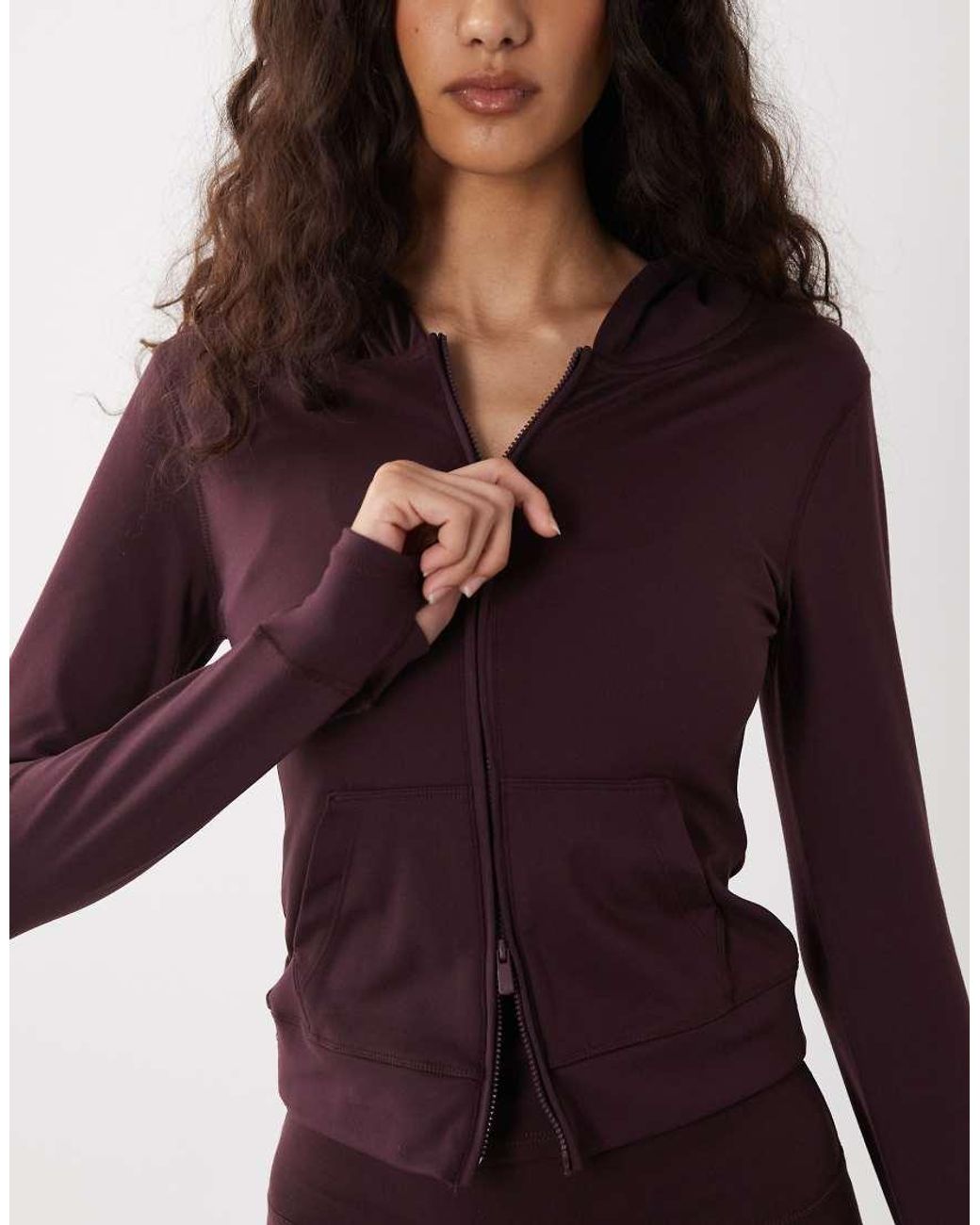 Cotton On Purple Active Ultra Soft Hooded Jacket