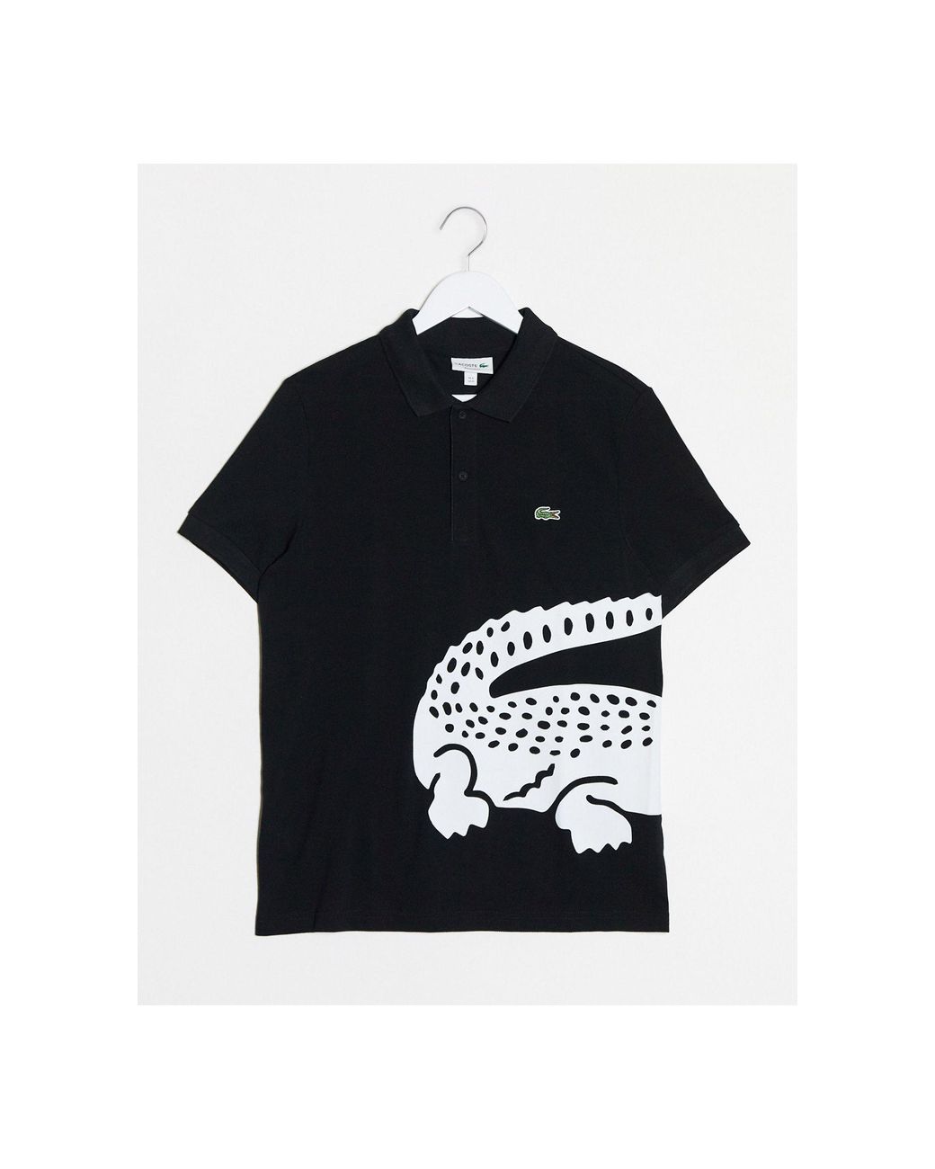 Polo en piqué avec grand logo crocodile Lacoste pour homme en coloris Noir  | Lyst