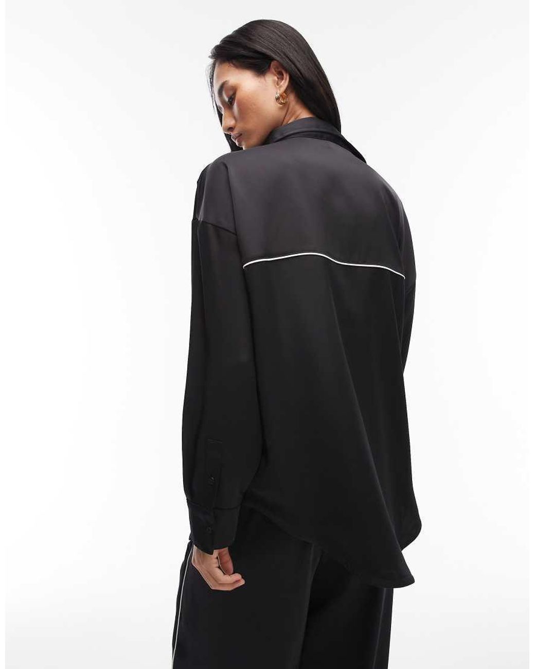 Nike Black Satin Long Sleeve Shirt