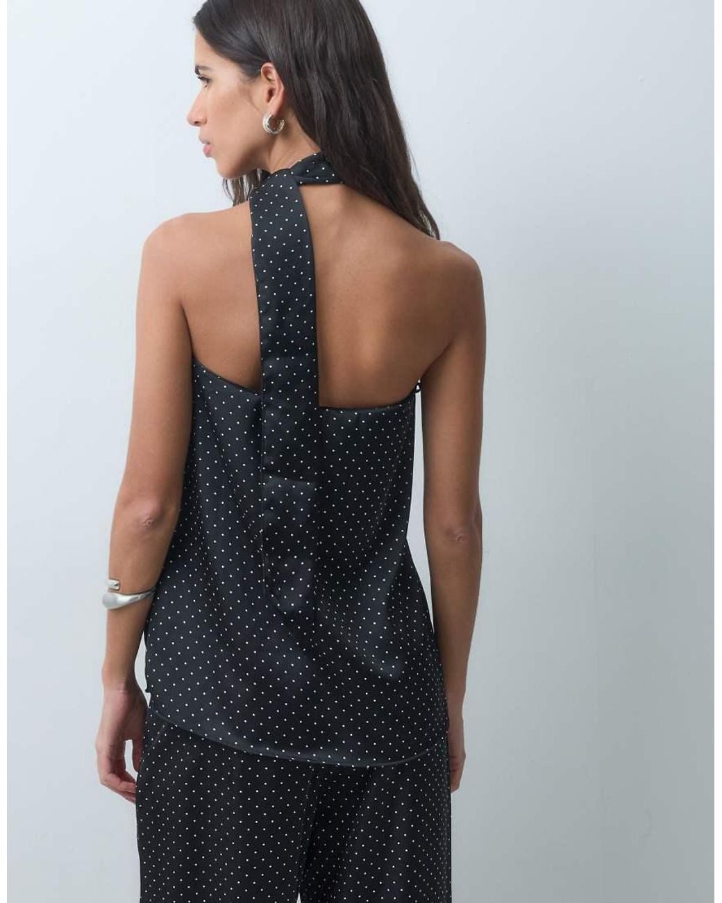 Vero Moda Black Scarf Detail Bandeau Top Co-ord