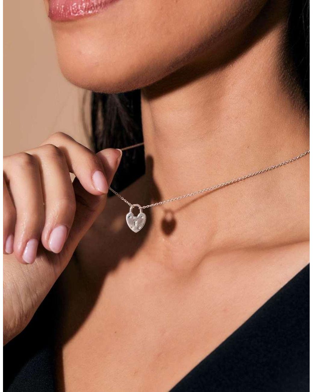 Lauren Ralph Lauren Jewellery White Lauren By Ralph Lauren Jewellery Sterling Heart Lock Pendant