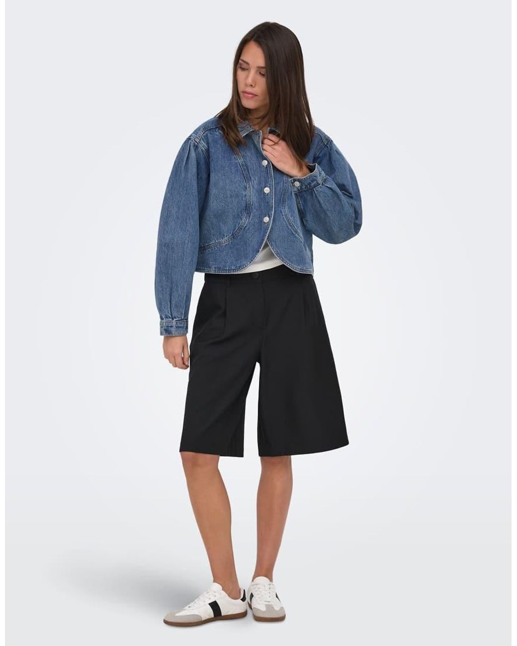 ONLY Blue Cocoon Sleeve Denim Jacket