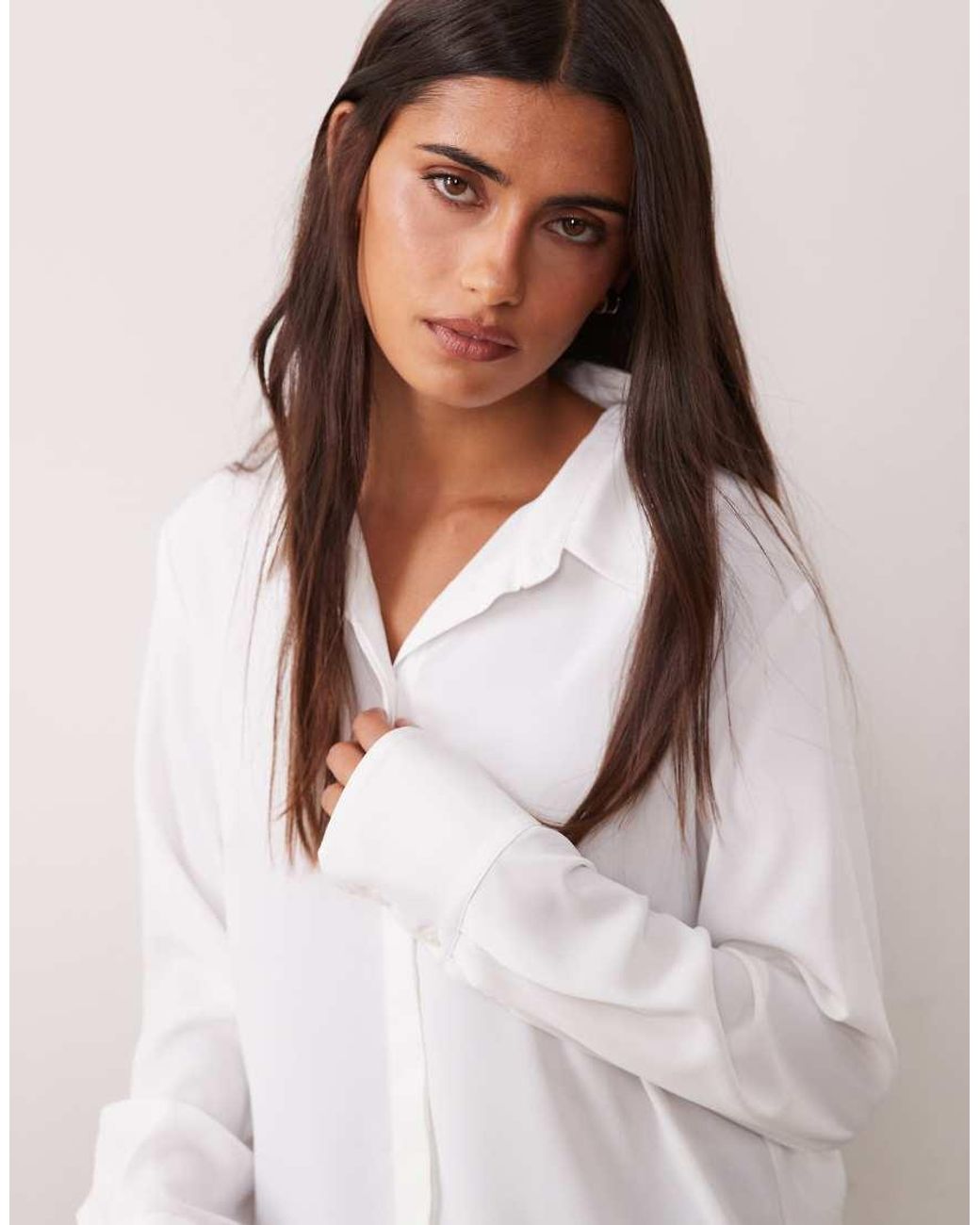 Mango White Classic Shirt