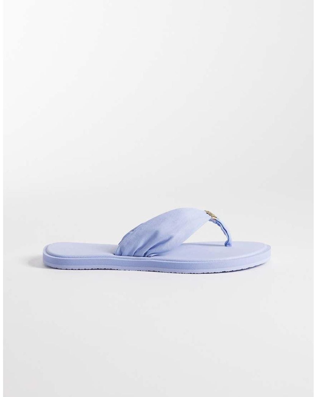 Tommy Hilfiger Blue Scandi Ruched Flip Flop