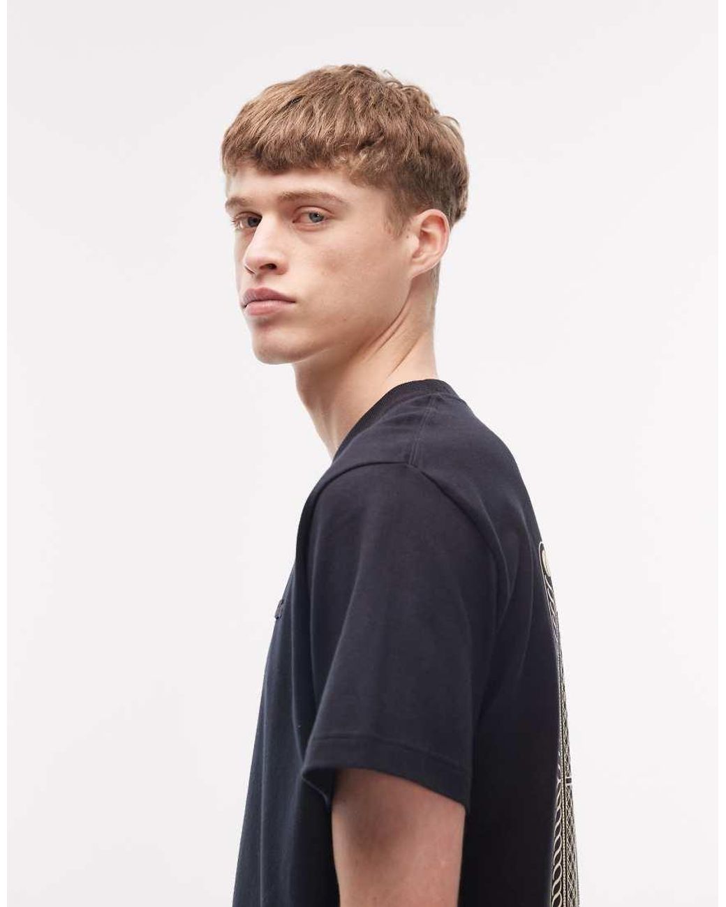 Lacoste Blue Tennis Court Back Graphic T-Shirt for men