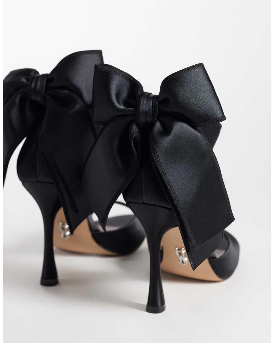 Steve Madden White Boujie Bow Back Heeled Sandals