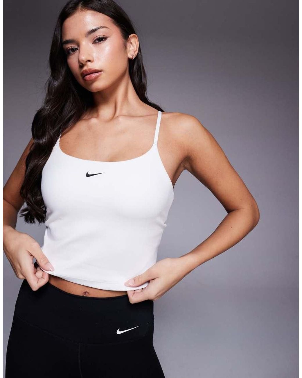 Nike Gray Nike One Training Dri-Fit Bra Tank Top