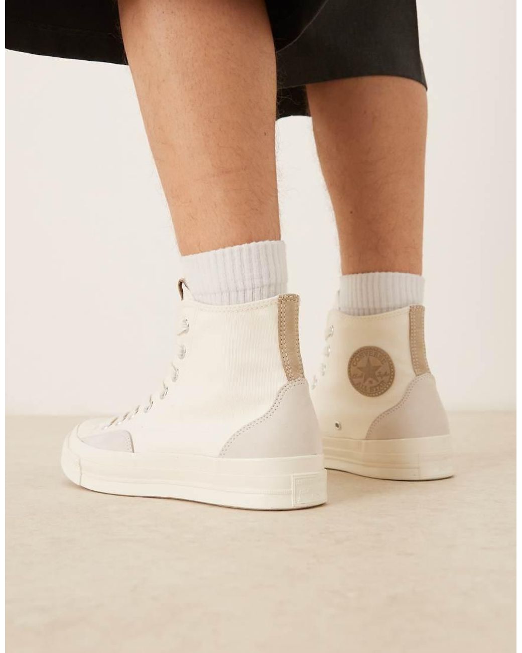 Converse Black Chuck 70 Hi Trainers With Mixed Material for men