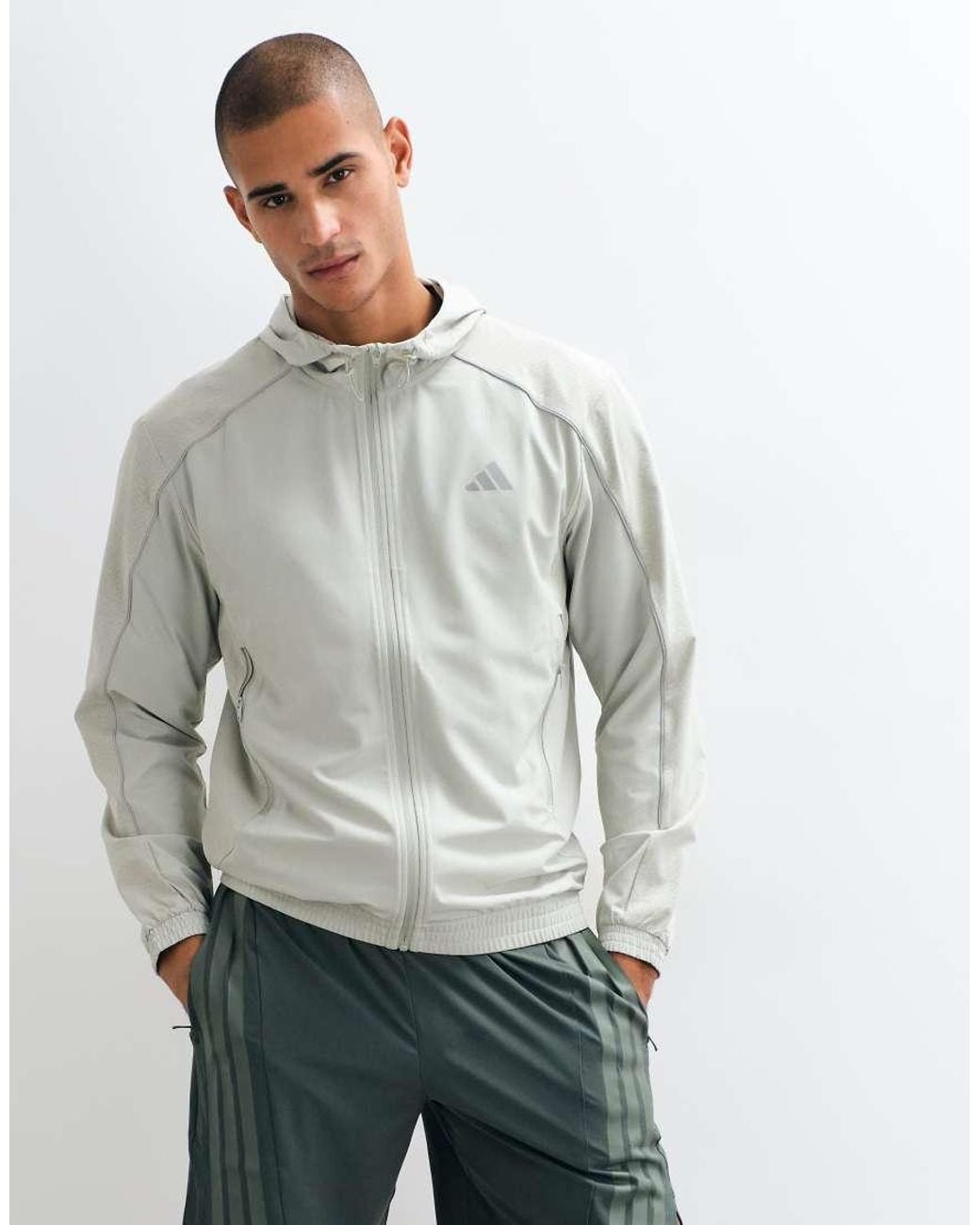 Adidas Originals Gray Adidas Training Tech Lightweight Jacket for men