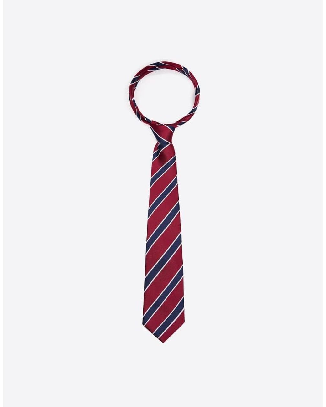 Bershka Gray Striped Tie for men