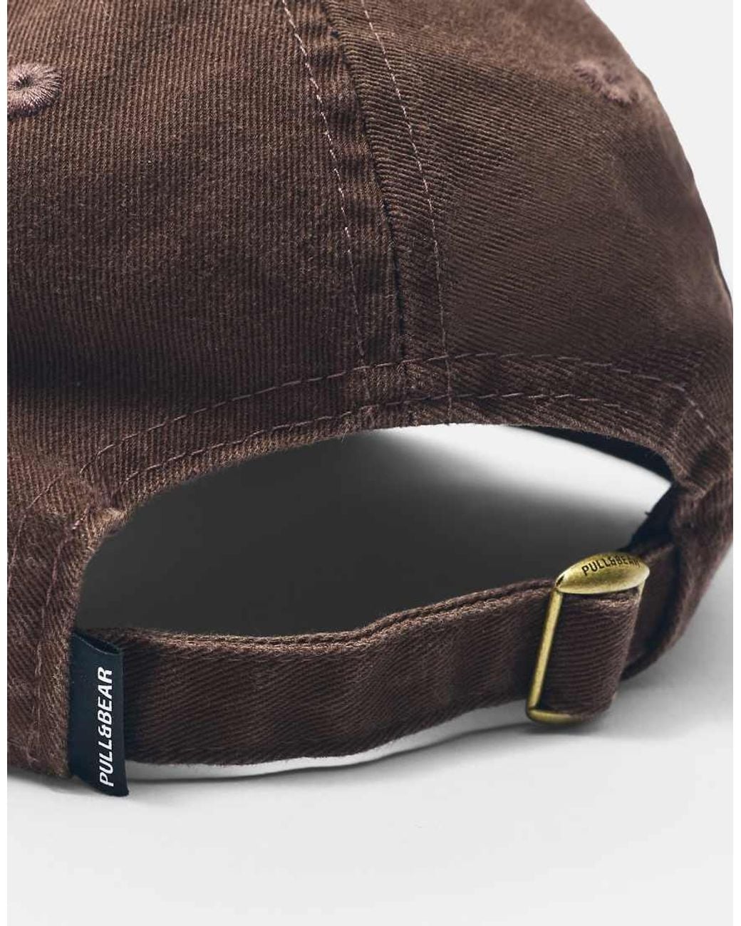 Pull&Bear Gray Savoring Embroidered Cap for men