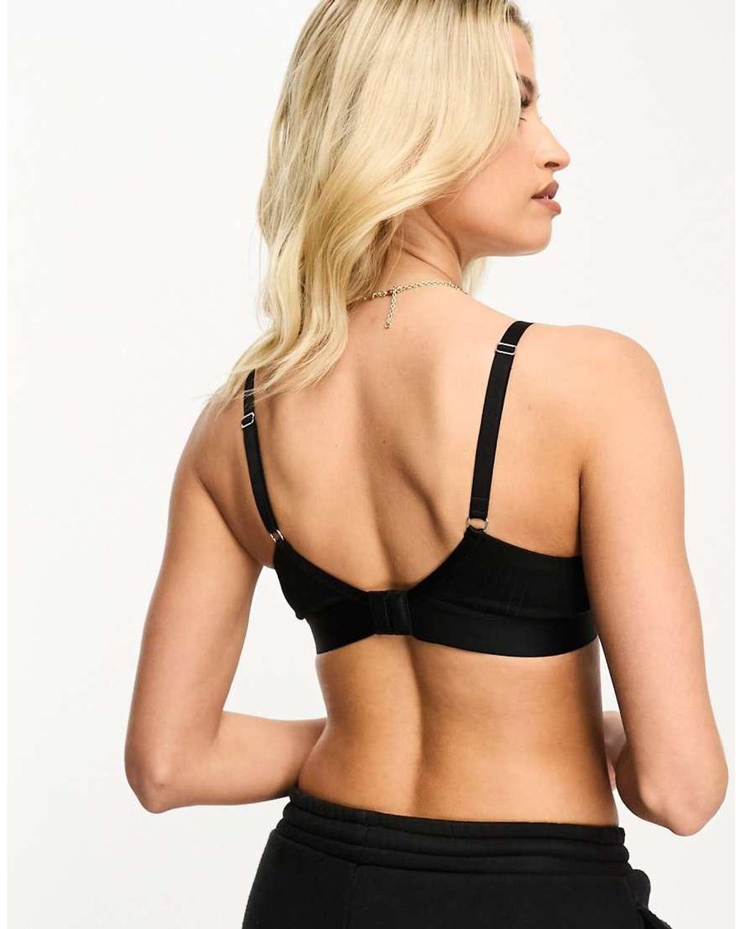 Lindex Black Mom Maternity Elastic Nursing Bra