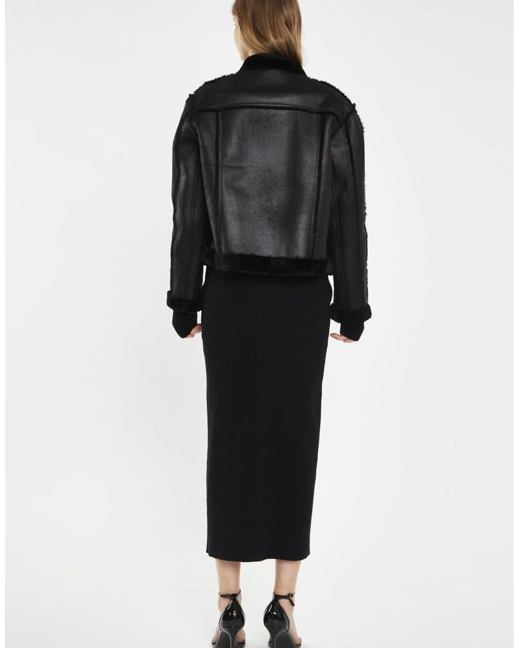 Glamorous Black Fur-Trim -Jacket