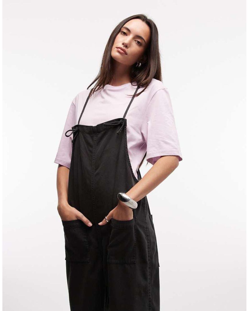 Monki White Cotton Cami Relaxed Fit Jumpsuit