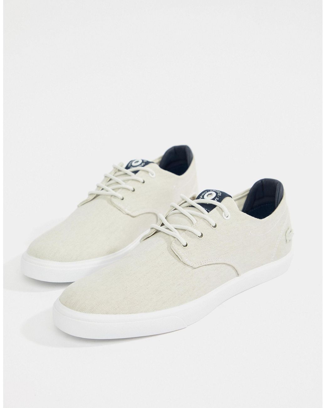 Men's Jump Serve Lace White/Blue Canvas Sneakers