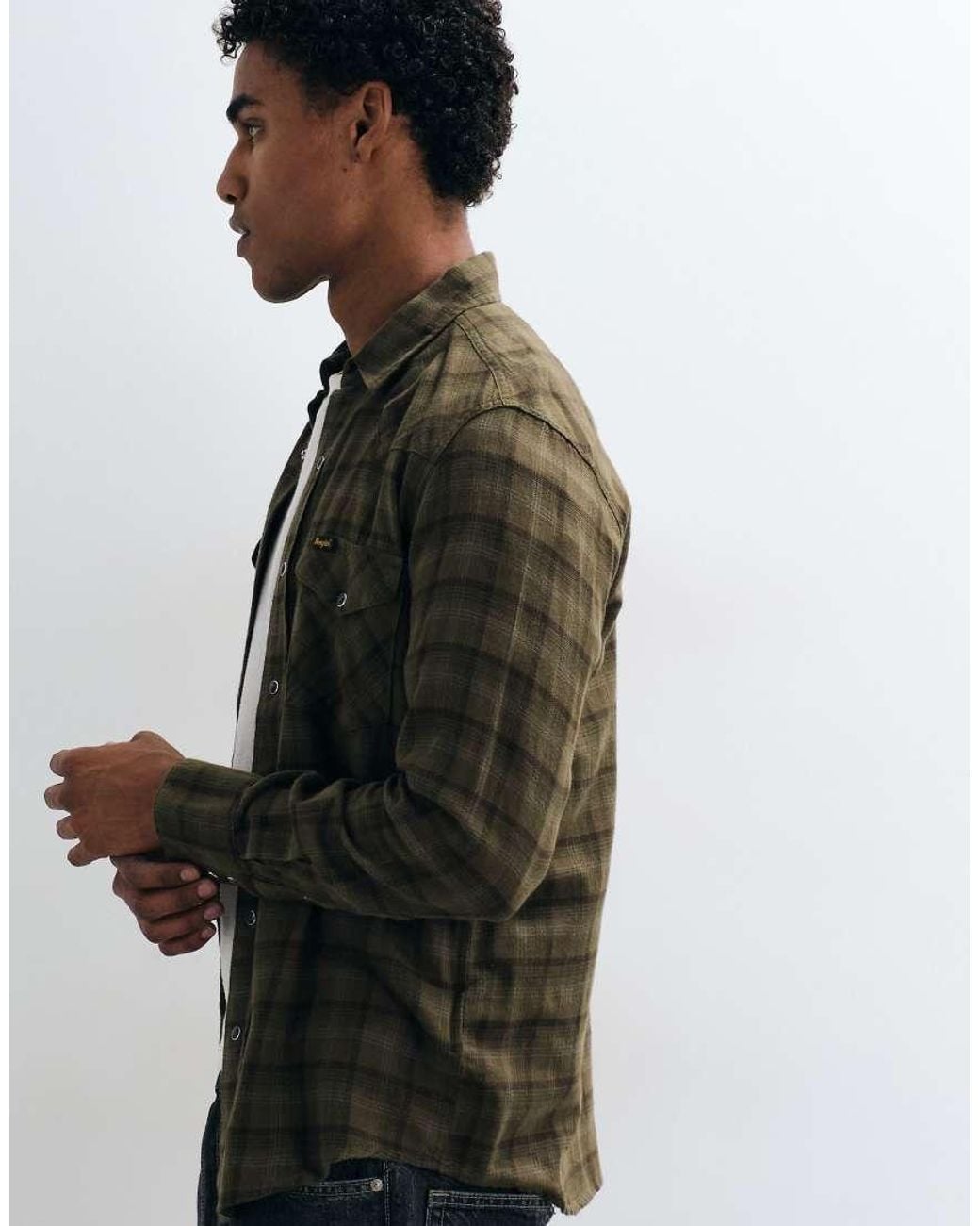 Wrangler Green Western Shirt for men
