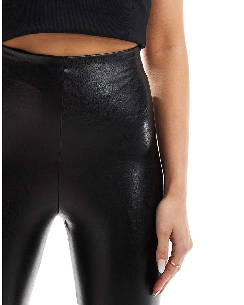 Commando Black Faux Leather Leggings With Smoothing Waist