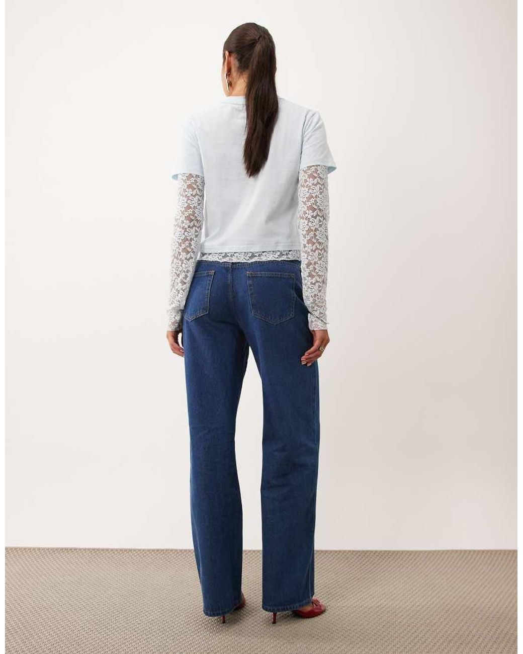 Lioness Blue Top Model Wide Leg Jean