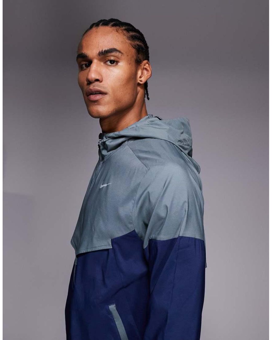 Chaqueta Cortavientos Y Gris Windrunner De Nike de hombre de color Blue