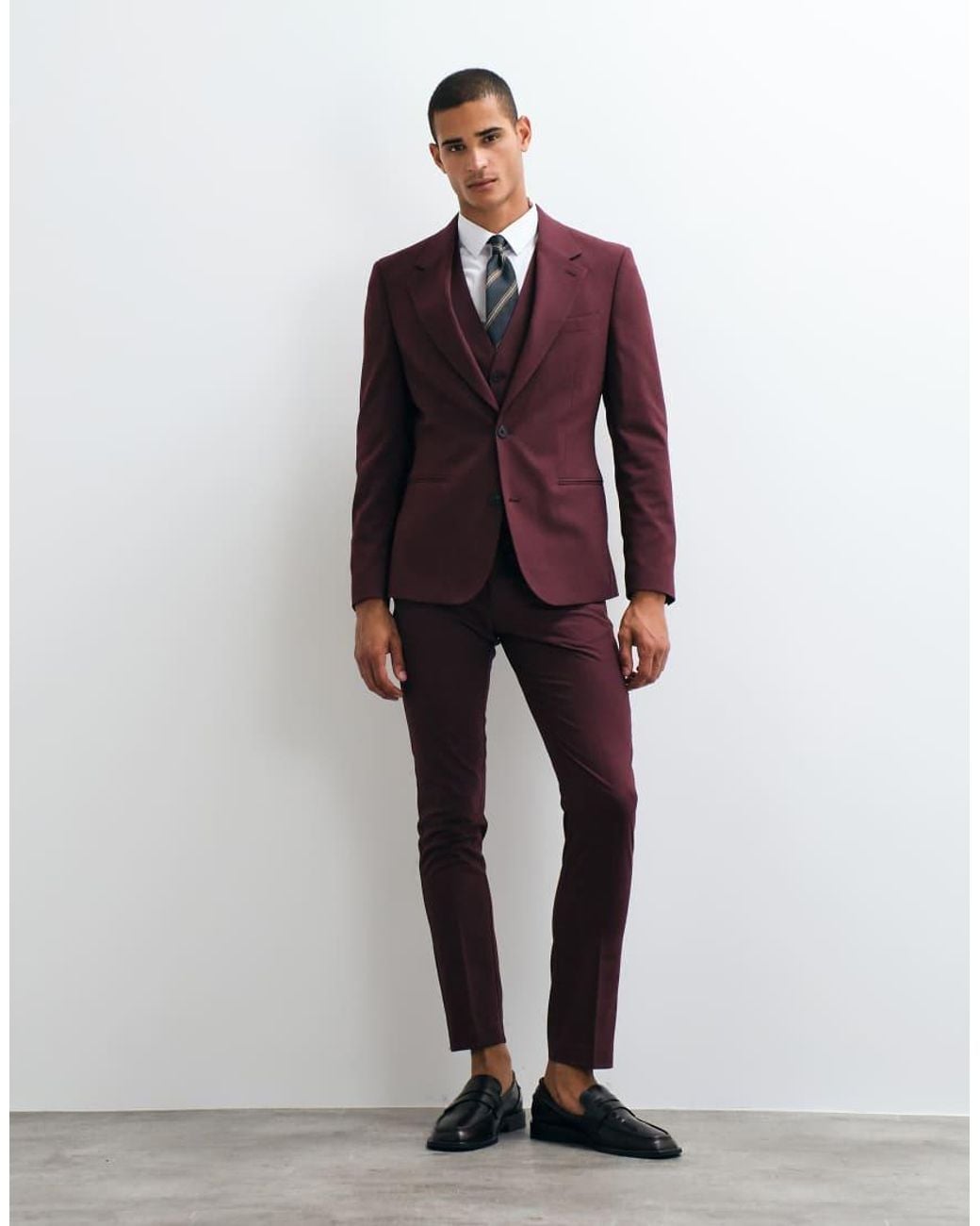 ASOS Skinny Colbert in het Purple voor heren