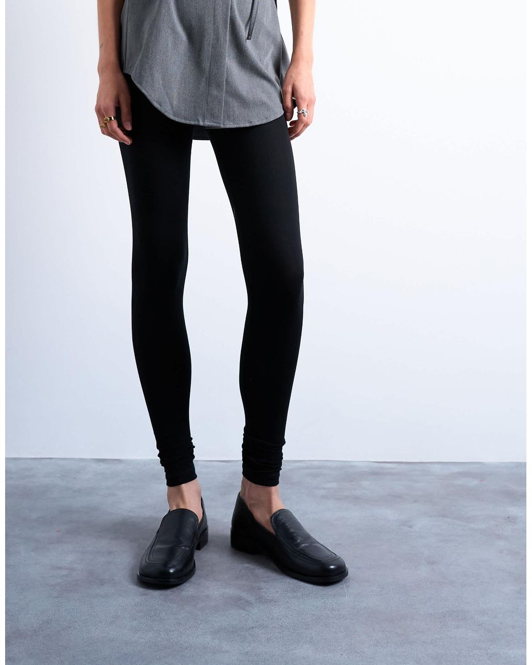 TOPSHOP Black – knöchellange basic-leggings