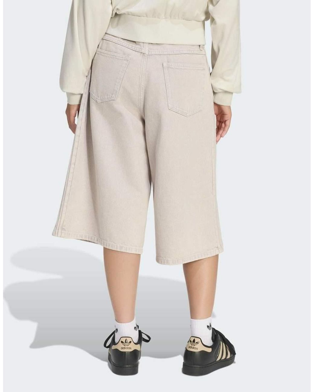 Adidas Originals Natural Mid Rise Denim Jorts