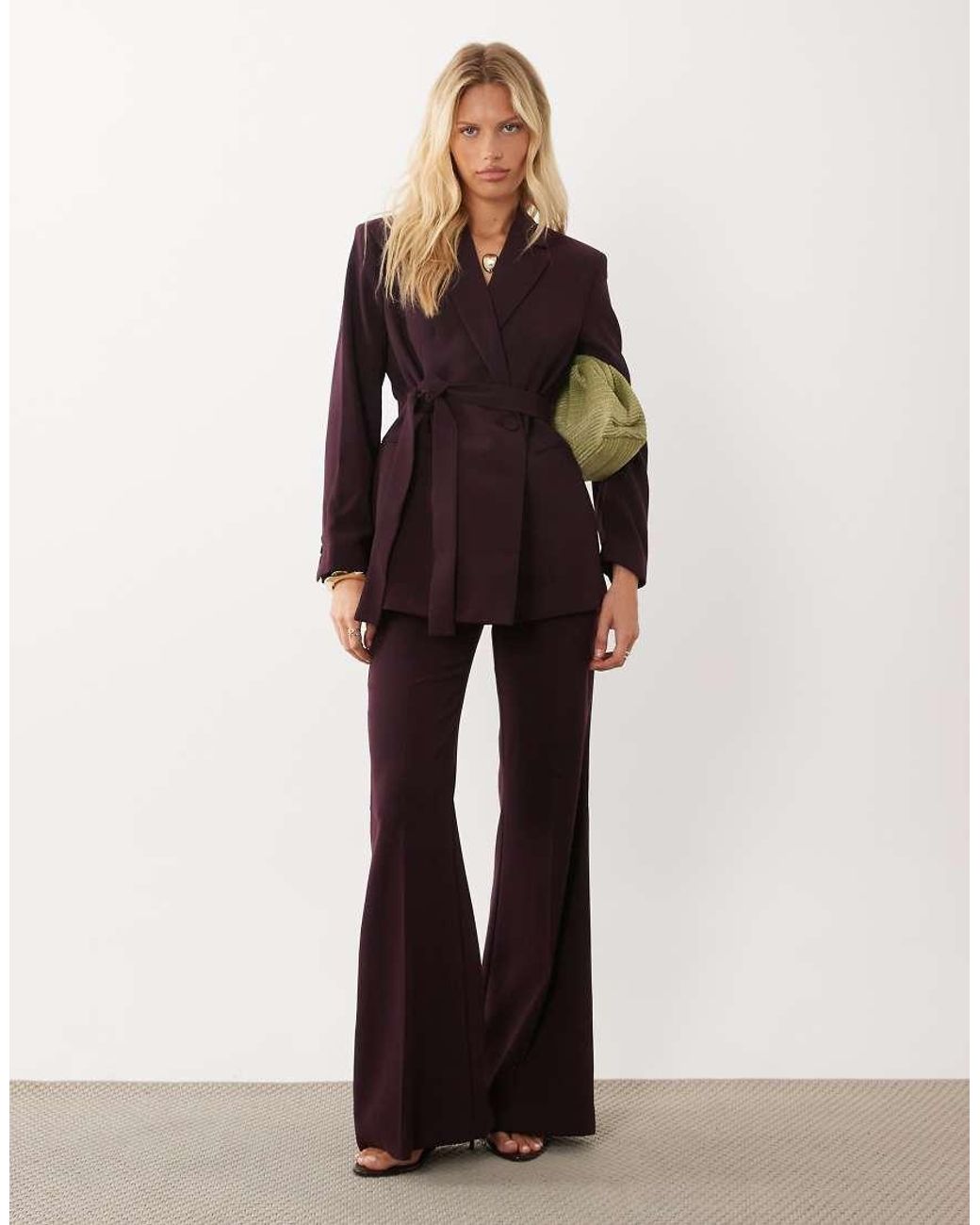 Mango Red Iguana Tie Waist Tailo Blazer Co-ord