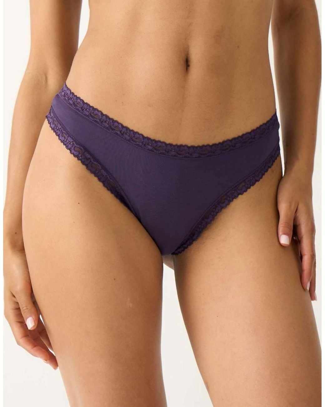 Stripe & Stare Purple Thong Four Pack