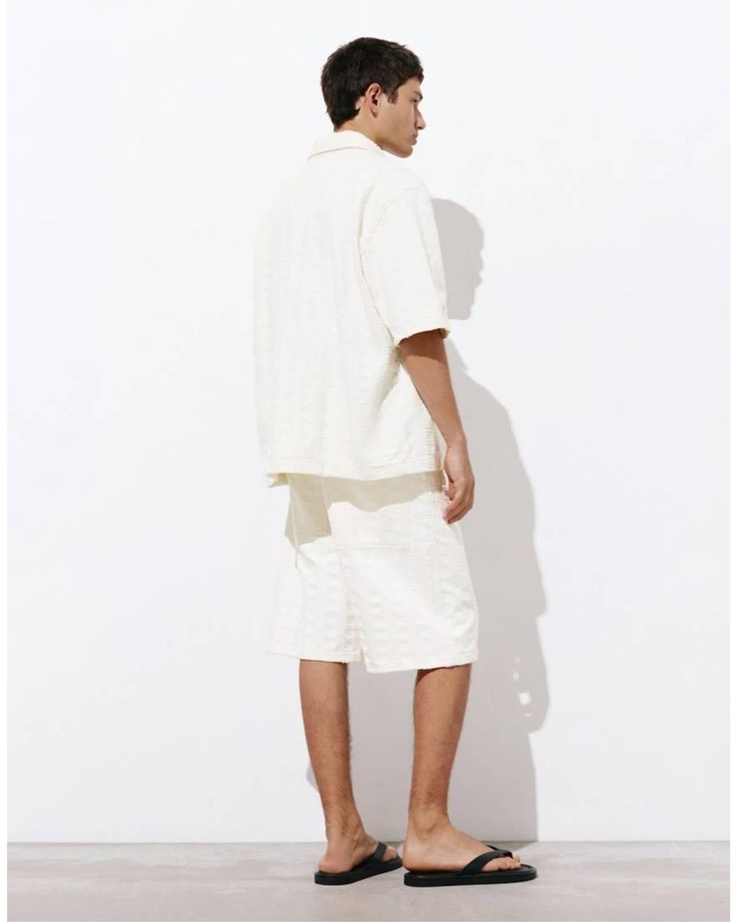 Camicia Jacquard di Pull&Bear in White da Uomo