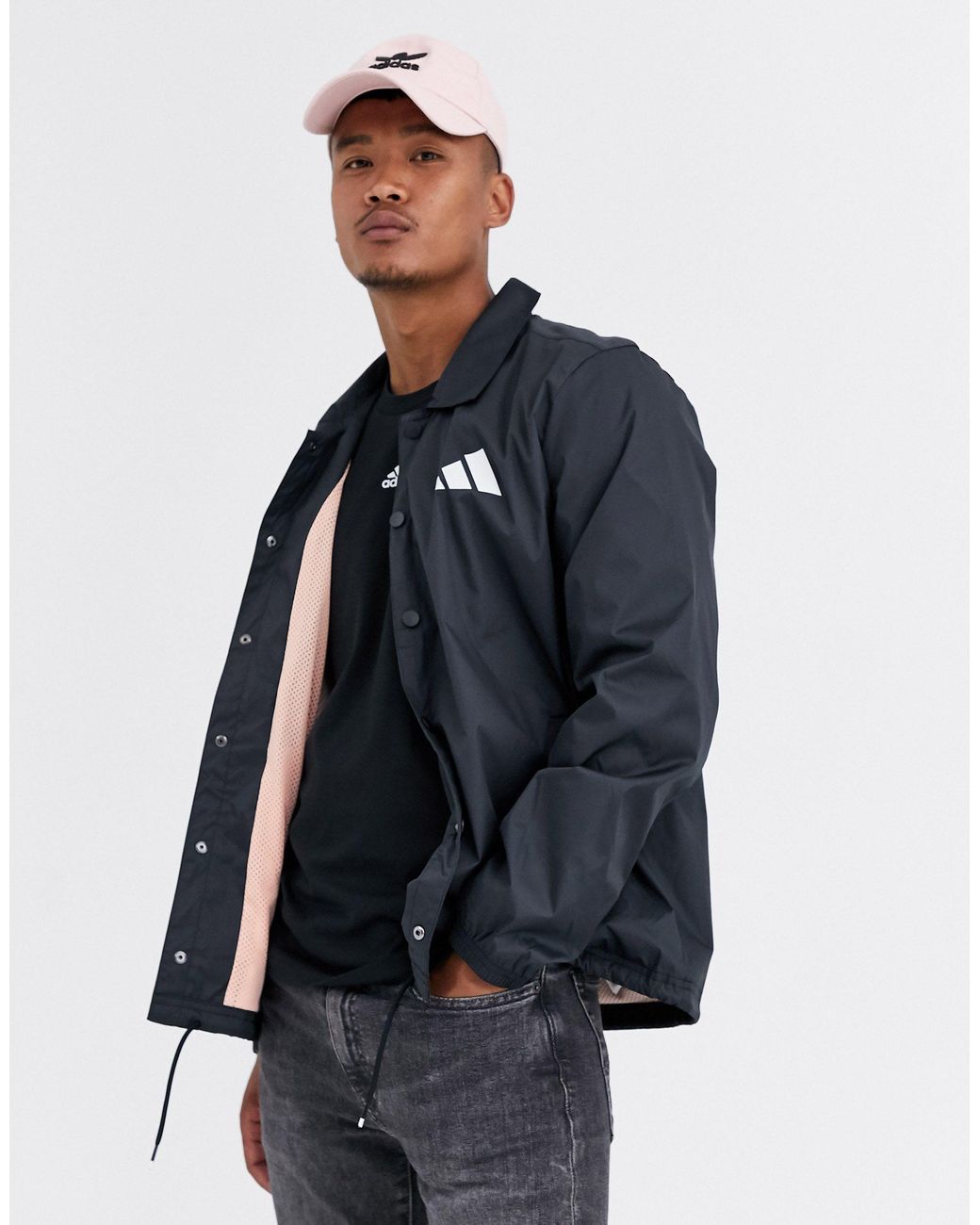 adidas Originals Synthetic Adidas 'the Pack' Back Print Coach Jacket in  Black for Men | Lyst Australia