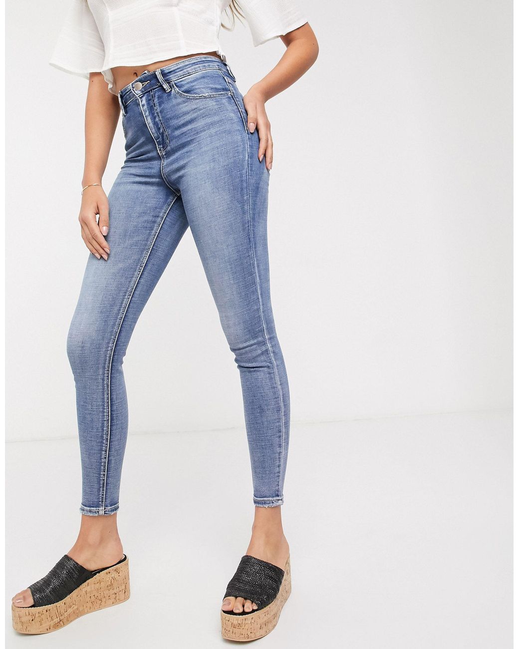 Super High Waist Skinny Jeans 