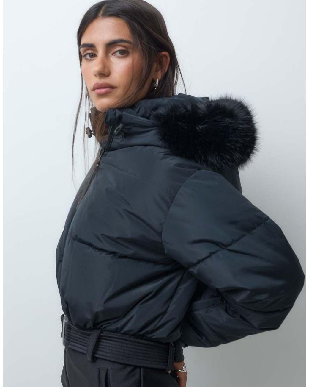 ASOS 4505 Ski & Snow Gray 4505 Ski Padded Water Repellent Soft Shell Ski Suit With Cinched Waist And Hood