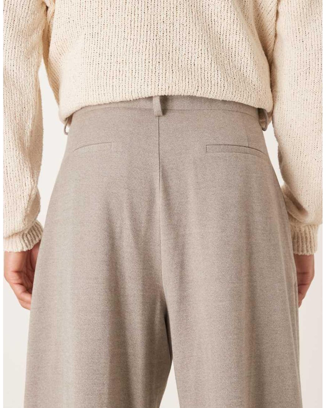 ASOS Natural Smart Barrel Leg Fit Pants for men