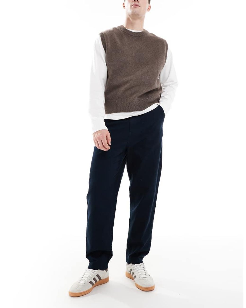 Farah Blue Hawtin Trousers for men